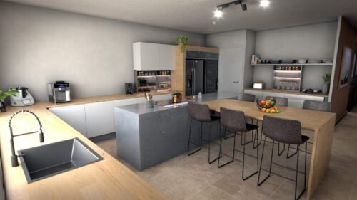 Maison à Fontvieille, aux pieds des Alpilles. Coin cuisine équipée
