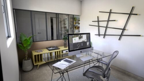 Maison à Fontvieille, aux pieds des Alpilles. Bureau équipé
